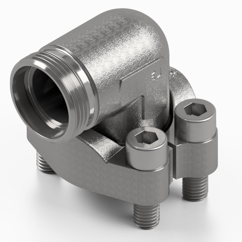 WFS34/25SOMD71 SAE Flange Elbow 24 Cone End
