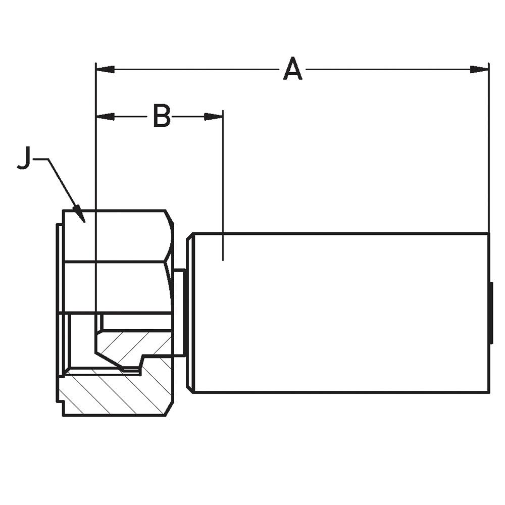 1MRLX-8-03 M 14x1.5 Swivel Nut, 59° Cone