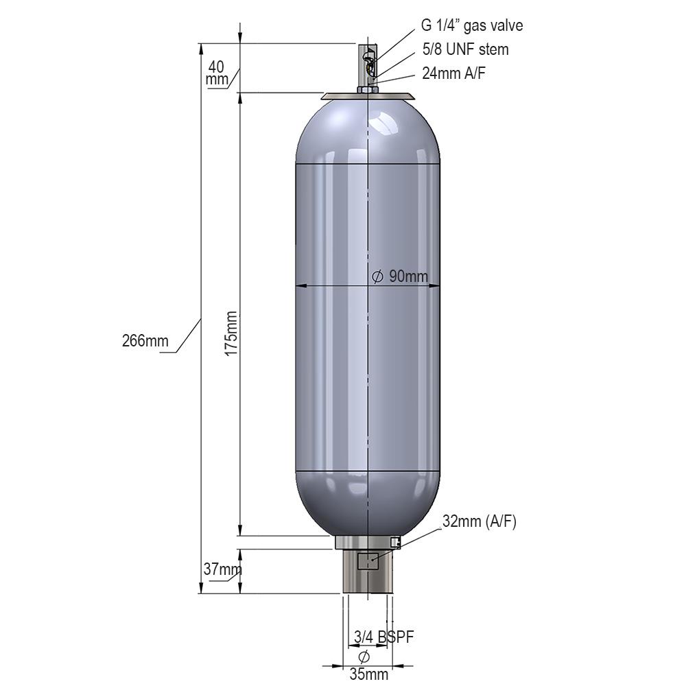 0F00A-00-341 BLADDER ACC. 0.6L 345BAR OIL S