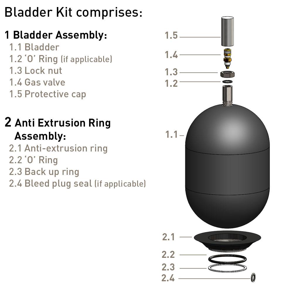 5400A-00 BLADDER KIT 54.0L 1/4" BSP STD