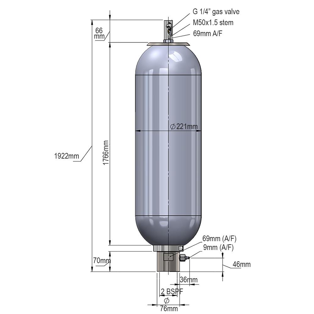 5400A-00-341 BLADDER ACC. 54.0L 345BAR OIL