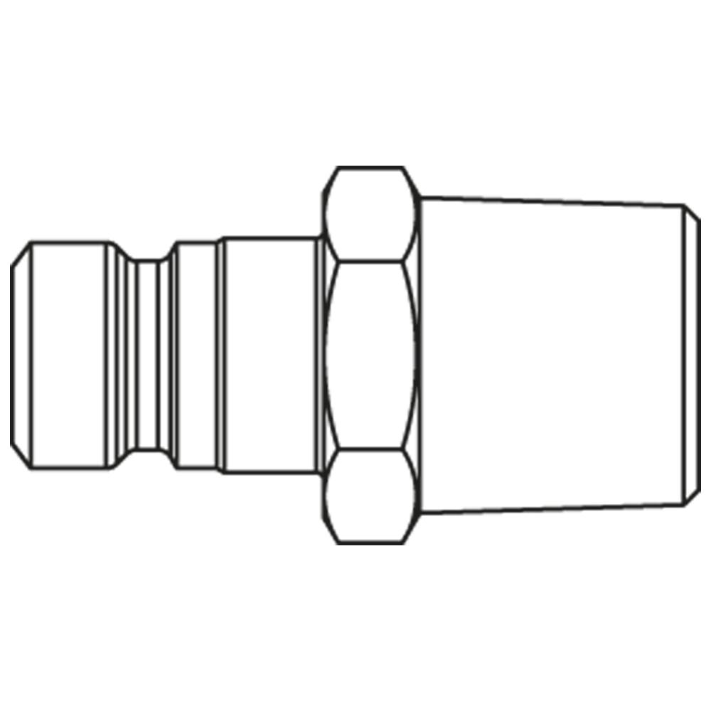 1800SBIW26MPC PLUG-IN NIPPLE 2-WAY