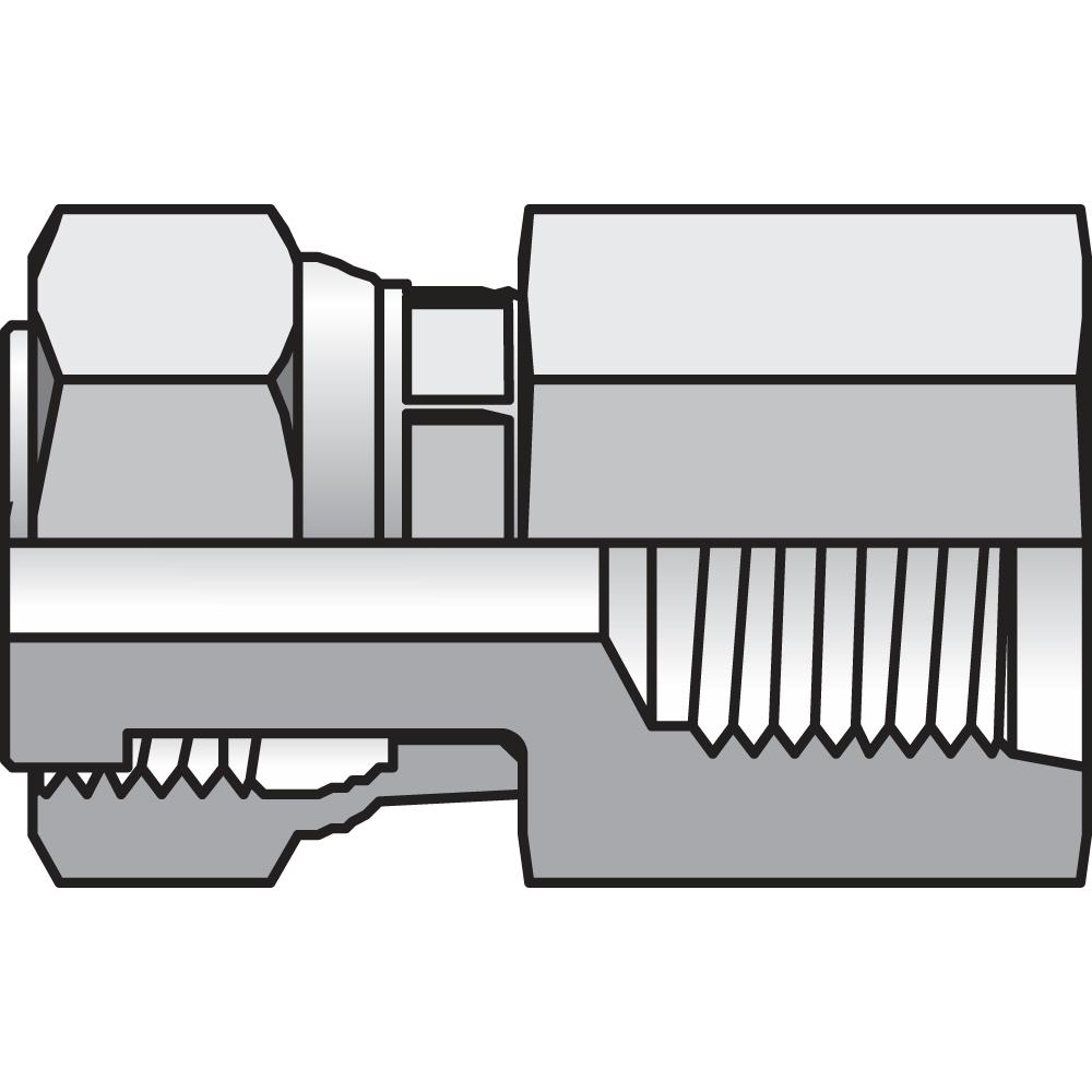 6-4 G65L-S STRAIGH THREAD SWIVEL CONN