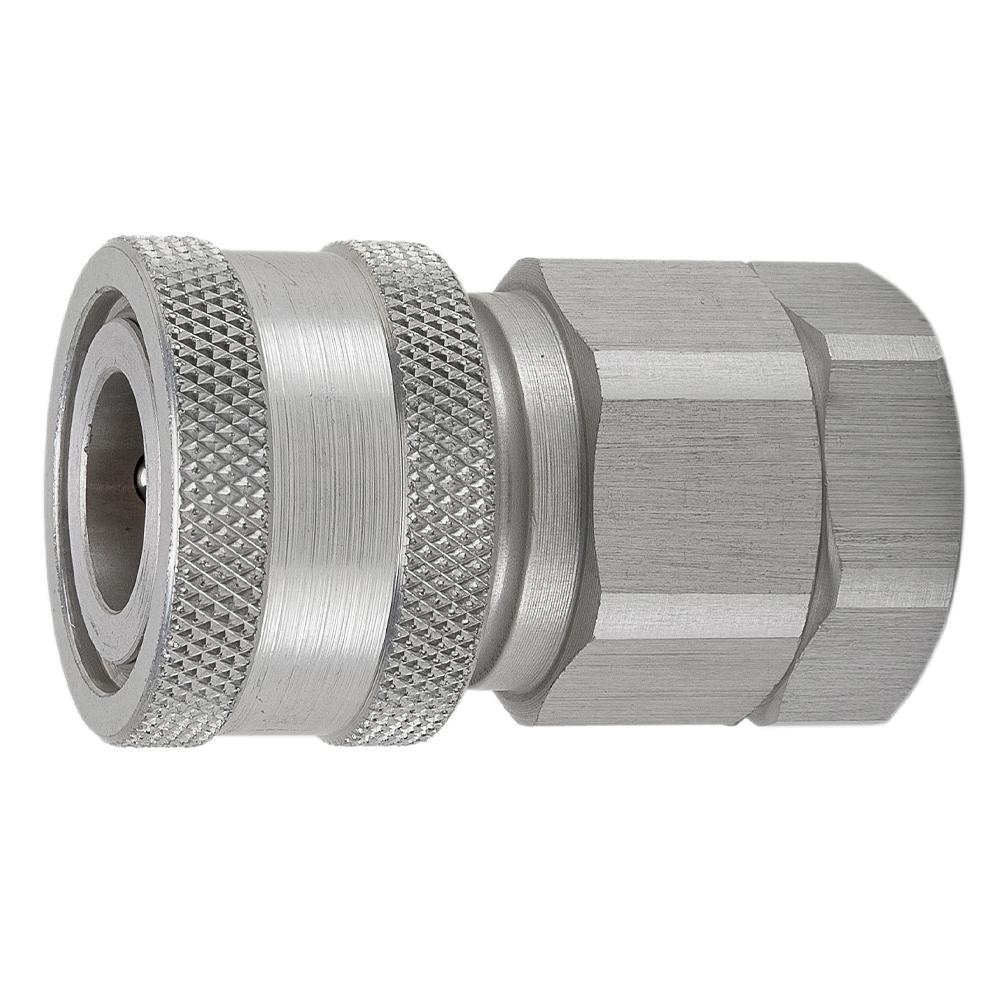 AVHC4-4F 1/4 H COUPLER VALVED ALUMINUM