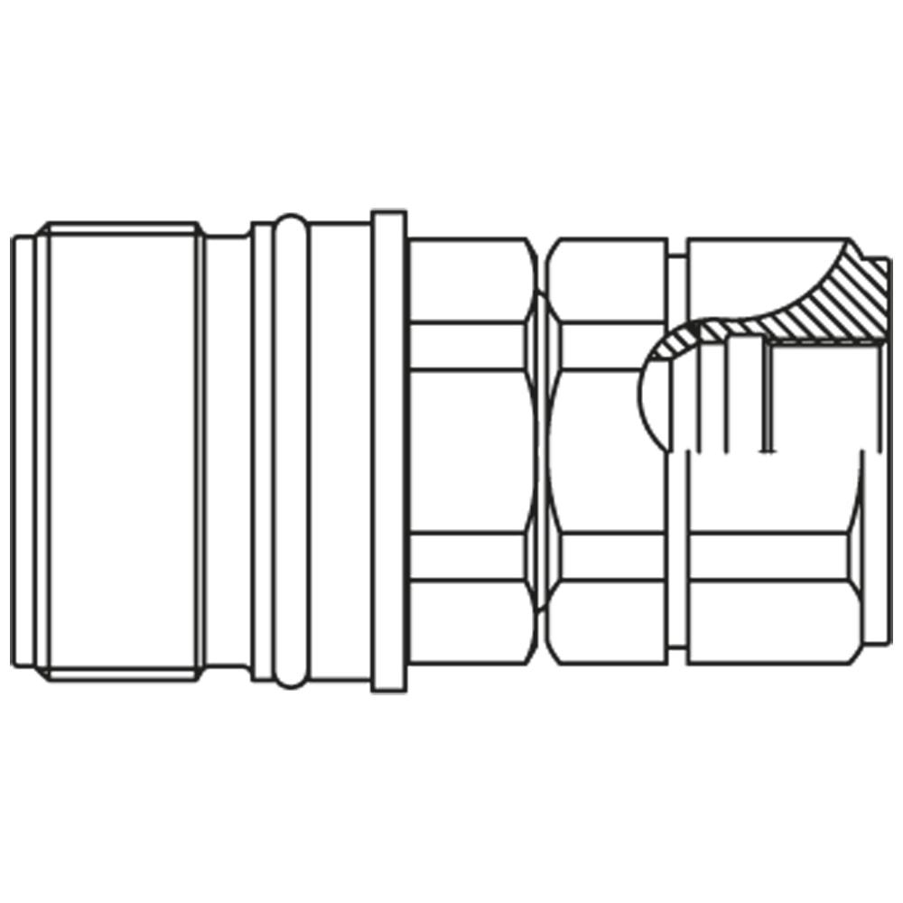 QHPA54-G4X4-C QUICK COUPLING,FEMALE COUPLER:
