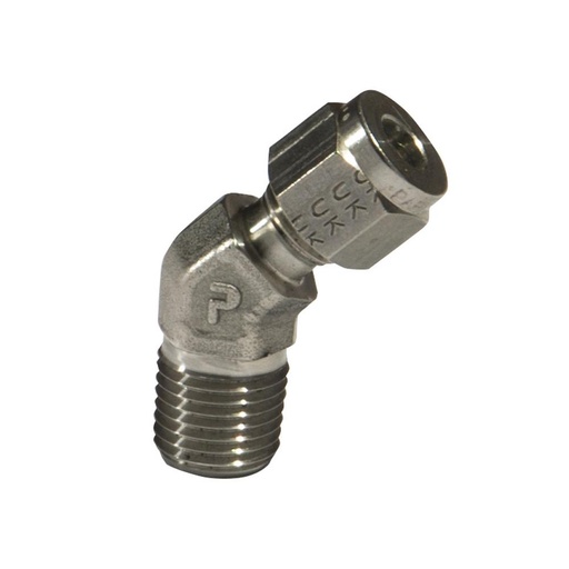 10MVEL8N-316 5/8"OD X 1/2"NPT MALE 45DEG EL