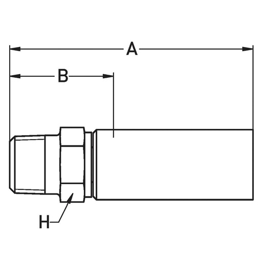 101LX-8-08C NPTF 1/2-14 MALE 60°FL. A/F 22