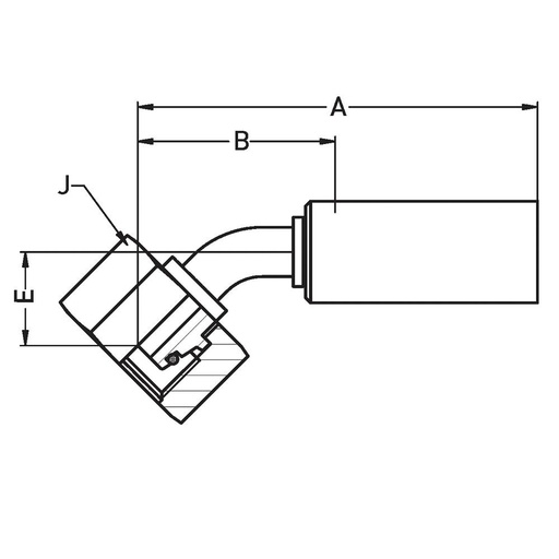 10C8X-14-06 DKO-S 24° M 22X1.5 NUT 45° BG