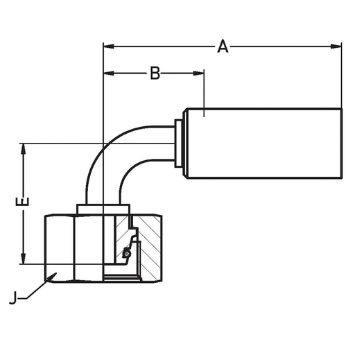11C8X-16-08 DKO-S 24° M 24X1.5 NUT 90° EL