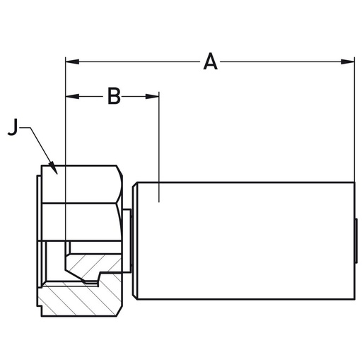 192LX-8-08 BSP 1/2" NUT 60° CONE