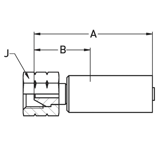 1AYTX-8-05W UNF 3/4-16  NUT 59° CONE