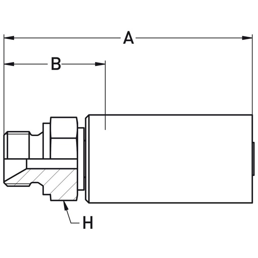 1D9LX-4-03 BSP 1/4" MALE SHAPE A DIN 3852