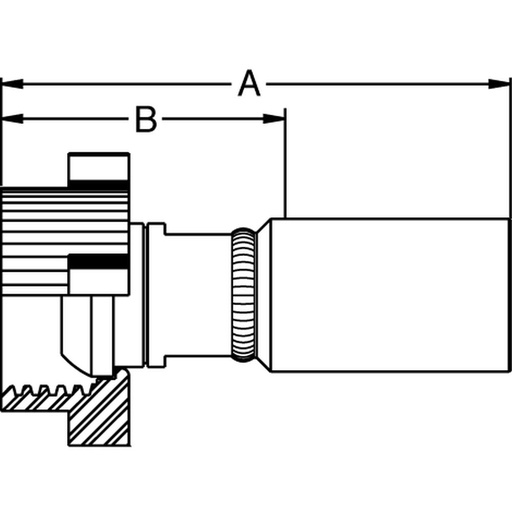 1HECX-32-32-FLAT 2"HAMMER UNION WITH STANDARD