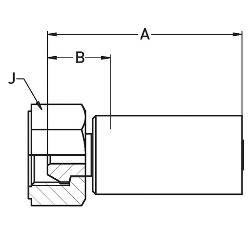 1MRLX-8-03 M 14x1.5 Swivel Nut, 59° Cone