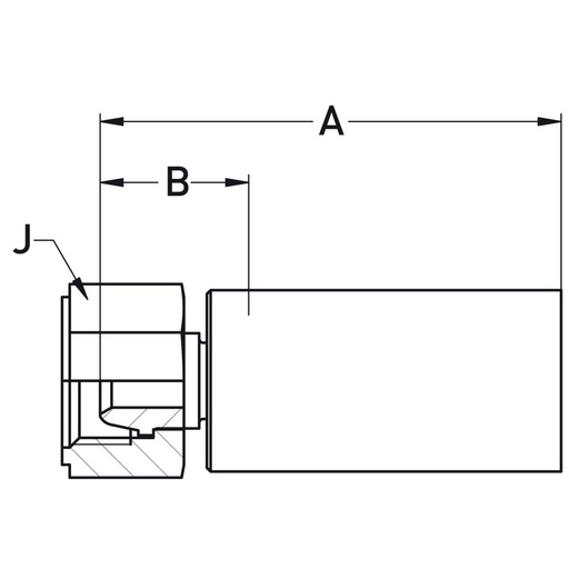 [228255] 1U08X-4-04 BSP Female  G 1/4" Ballnose