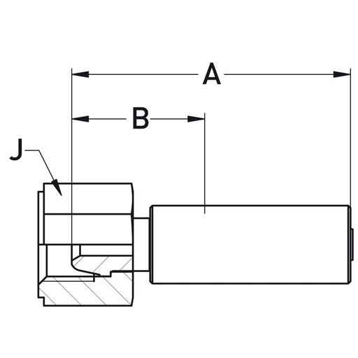 1U0TX-4-02W BSP Female  G 1/4" Ballnose