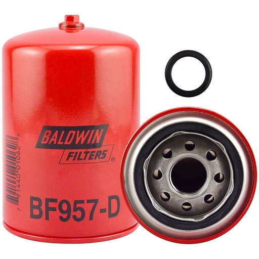 BF957-D Fuel Filter, Spin-on / Drain
