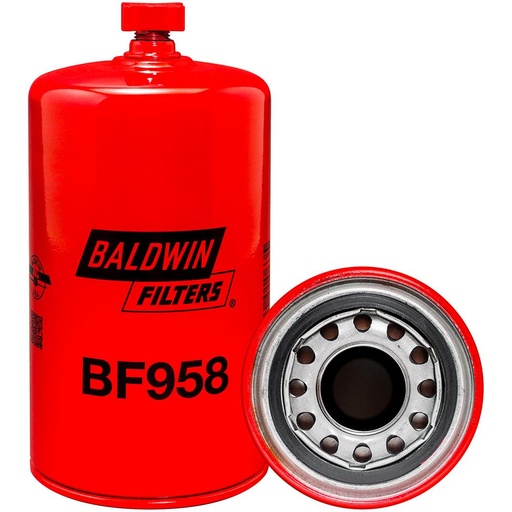 BF958 Fuel Filter, Spin-on / Drain