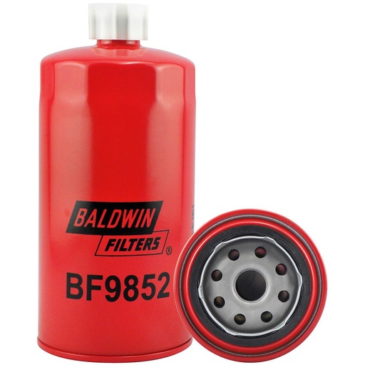 BF9852 Fuel Filter, Spin-on / Drain