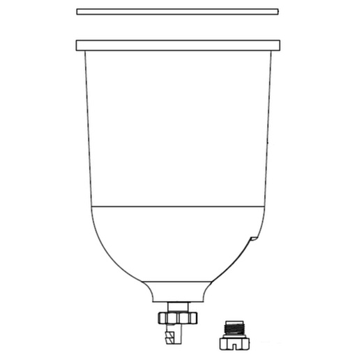 RK 11-1938 See-Thru bowl w.drain & plug