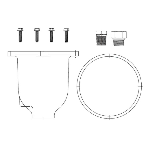 RK 15301-02 Metal Bowl - White MAM