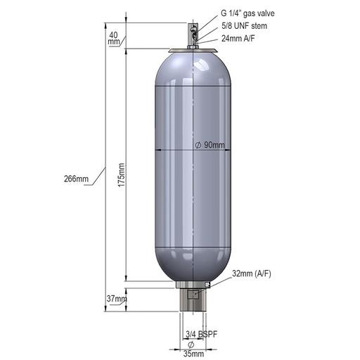 0F00A-00-341 BLADDER ACC. 0.6L 345BAR OIL S
