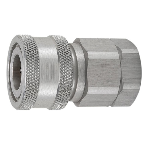 AVHC4-4F 1/4 H COUPLER VALVED ALUMINUM