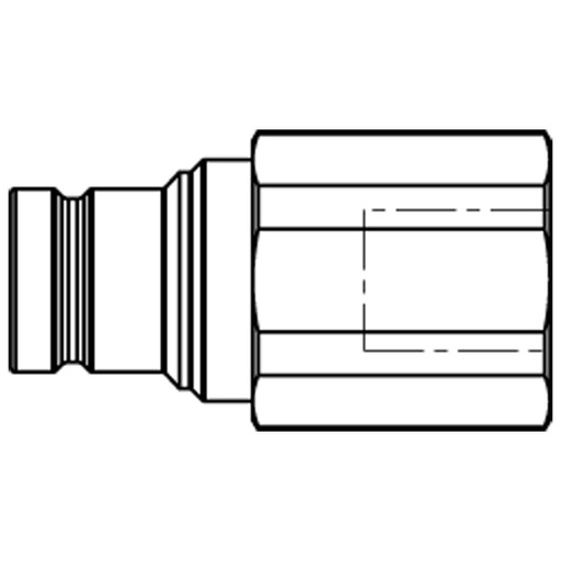 FEM-752-12FB FLATFACED PLUG